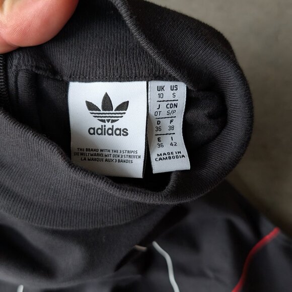 Adidas Adicolor Tricolor Tank Dress Black Red White Blue Bodycon Mini Dress - Picture 6 of 7